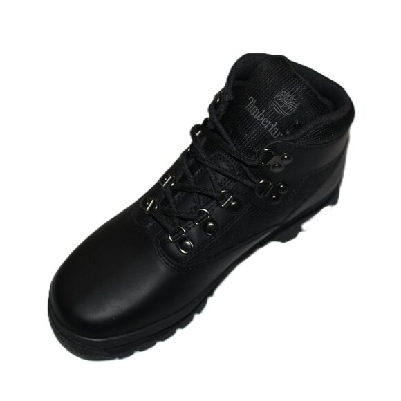 TIMBERLAND BIG KIDS BLACK FULL GRAIN EURO HIKER MID BOOTS US 4M - Picture 1 of 7